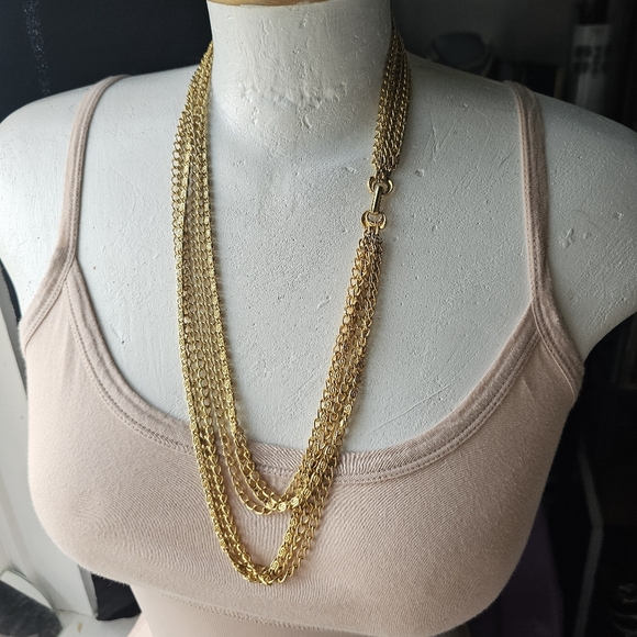 Vintage Multi Strand Gold Chain - Picture 3 of 4